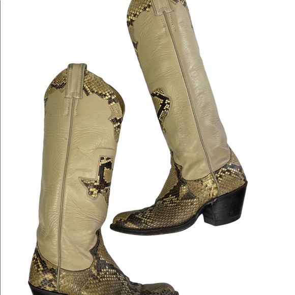 Vintage Justin Texas python leather boots - Picture 2 of 9